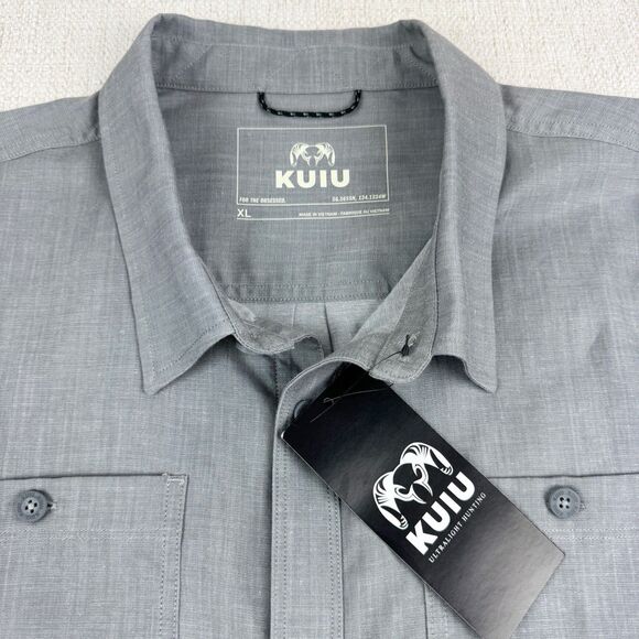KUIU Terrace Shirt Men's XL Long Sleeve Gray Chambray Hunting Lightweight NWT - Picture 6 of 16